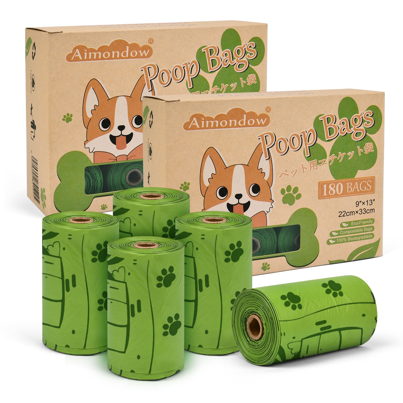 Compostable Dog Waste Bags - One Roll, 15 Bags - Midtown Composting &  Recycling