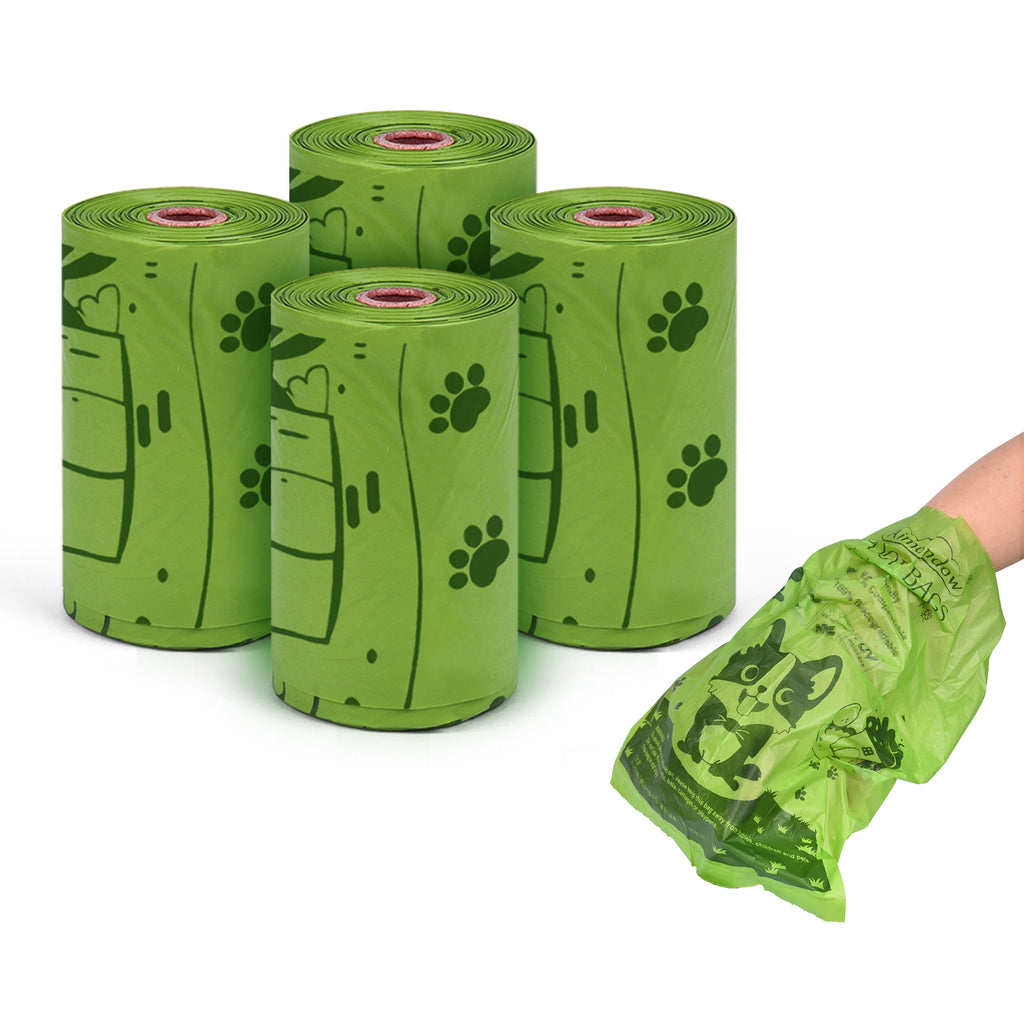 Aimondow Compostable Dog Poop Bags Biodegradable Dogs Waste Bags Leak-proof Poop Bags for Dogs Easy Detach Pet Bags for Dog, 9x13Inch, 12 Rolls, 180 Bags