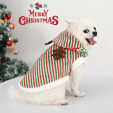 Load image into Gallery viewer, Aimondow Christmas Clothes Xmas Apparel Warm Dog Stripe Hoodies Vintage Coat Holiday New Year Soft Pet Puppy Winter Sweater for Small Dogs and Cats