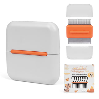 Aimondow Cat Comb Dog Massage Removal Brush for Deshedding Grooming Comb Portable Cat Brush for Short Long Haired Cats Dogs Puppy Kitten Rabbit Remove Matted Tangled Fur Loose Hair