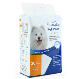 Aimondow Disposable Potty Puppy Pads for Dogs Cats Absorbent Pet Training Pads Quick Drying Dog Pee Pads, Leaking Proof, 23inch×23inch, 60 Count